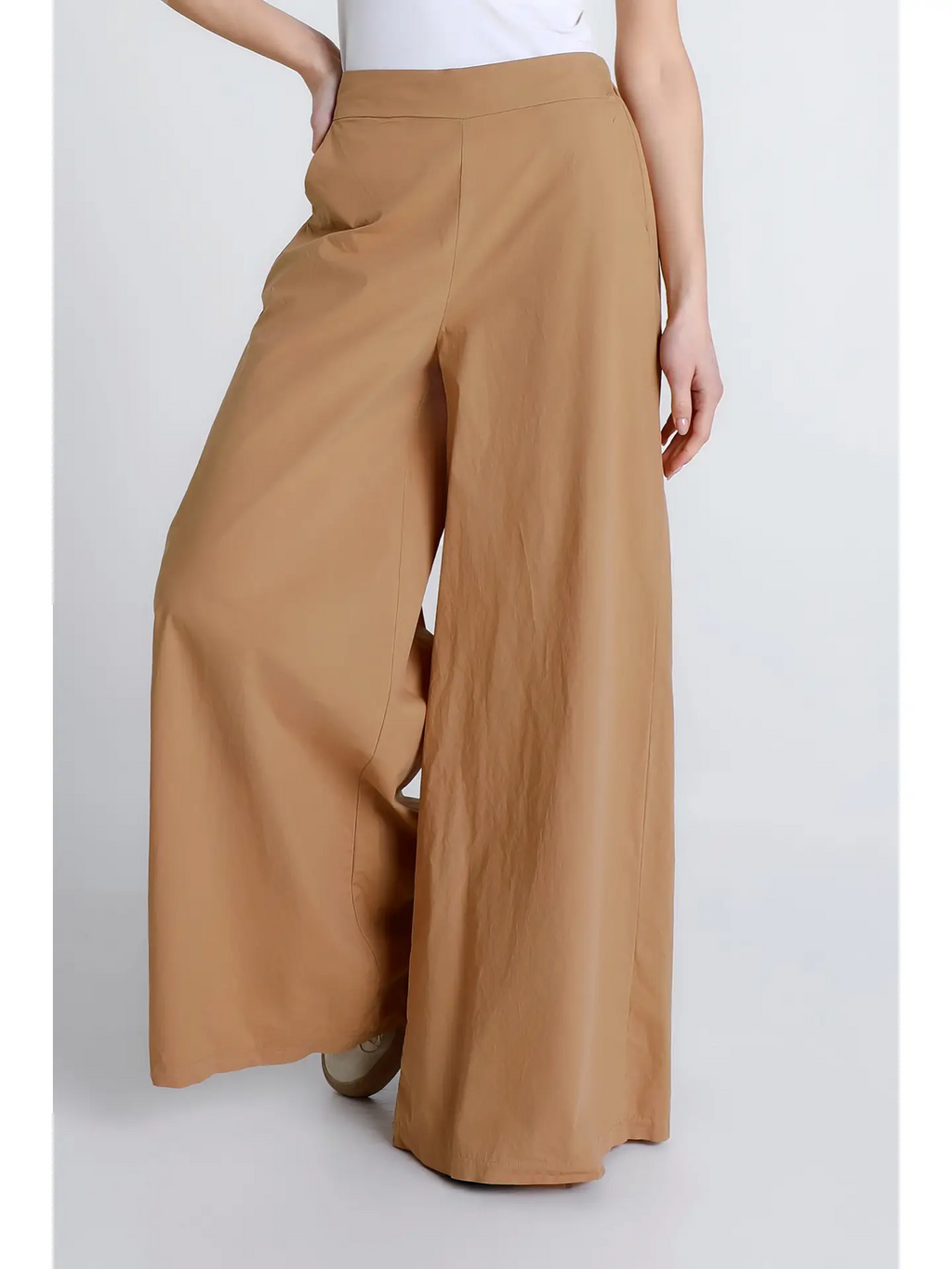 Eloise Wide-Leg Cotton Poplin Pant