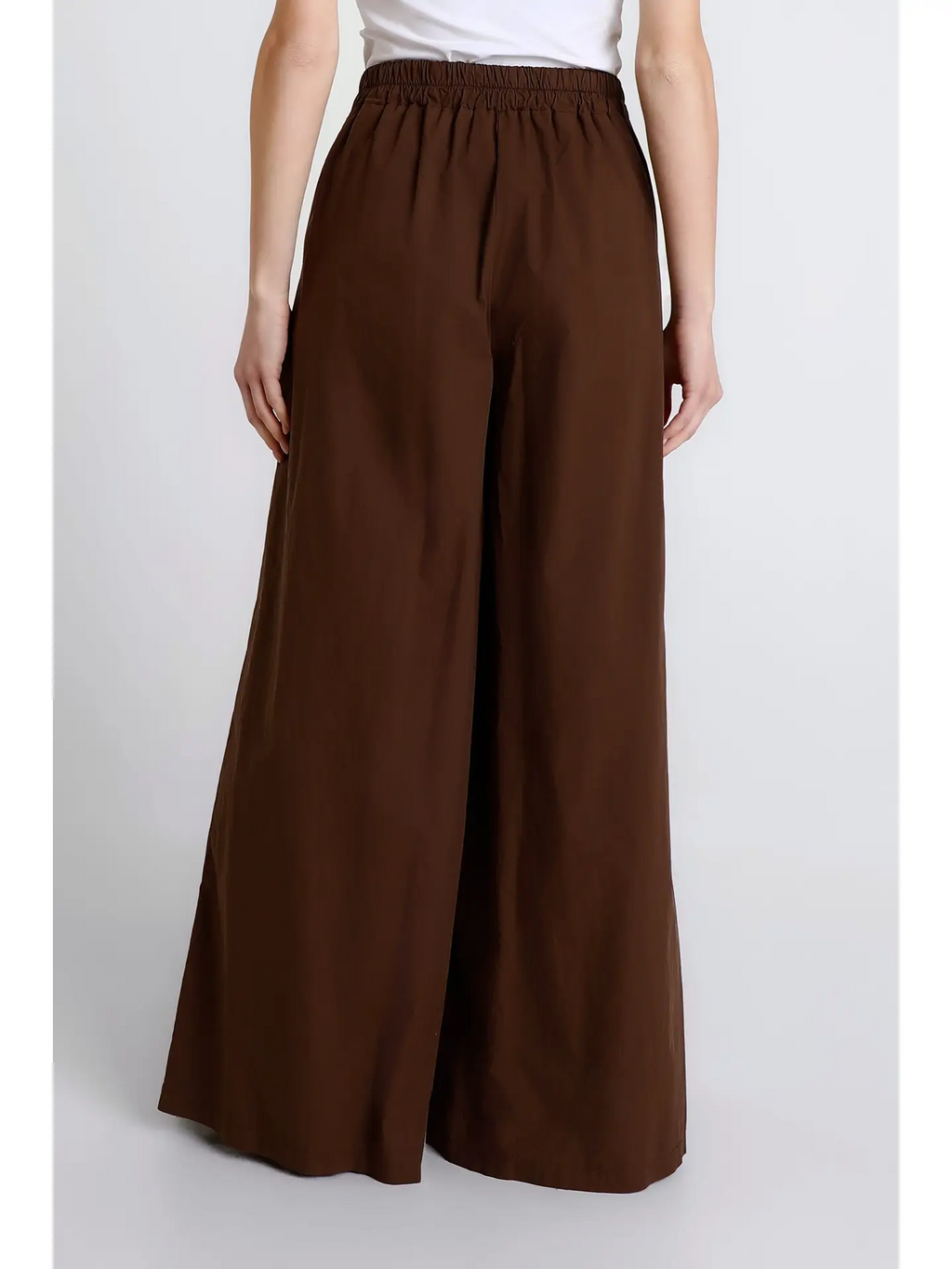 Eloise Wide-Leg Cotton Poplin Pant