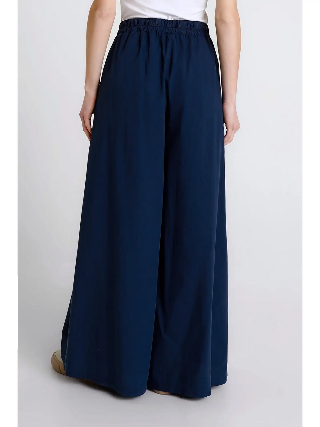 Eloise Wide-Leg Cotton Poplin Pant