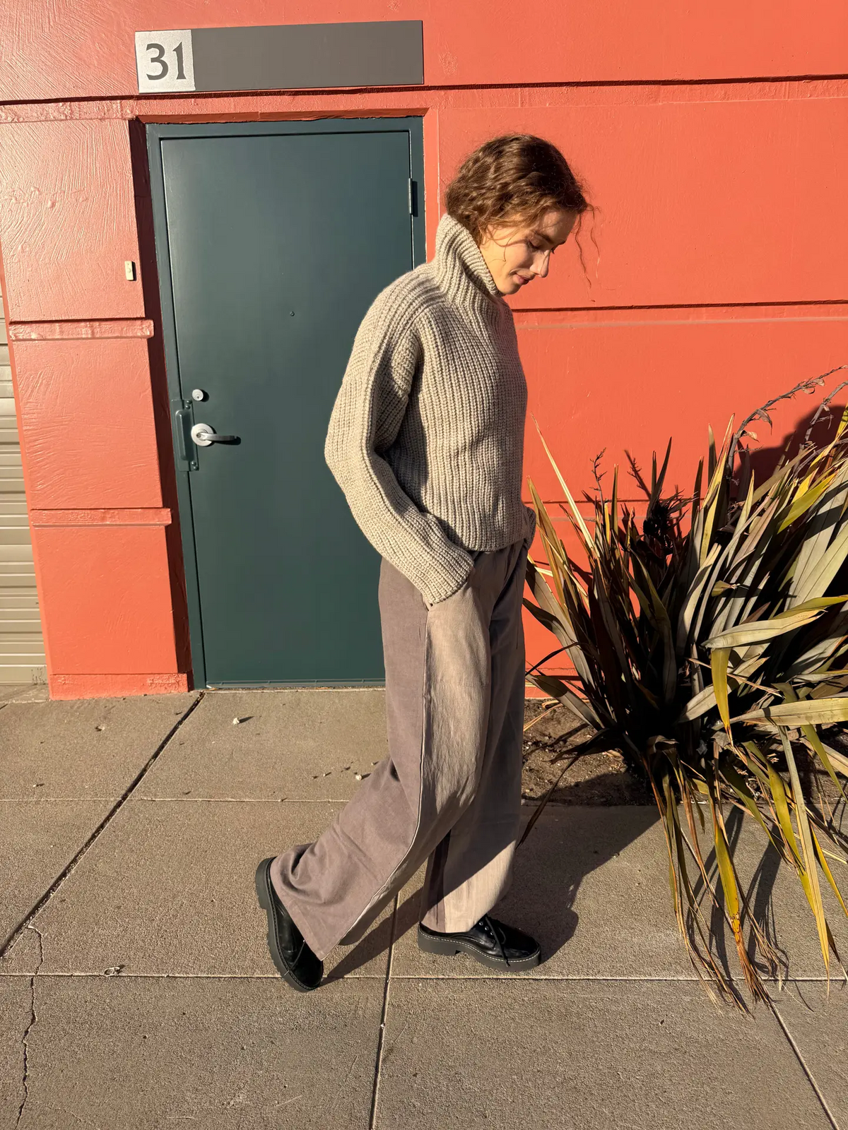 Parton Handwoven Cotton Pants - Grey & Chocolate