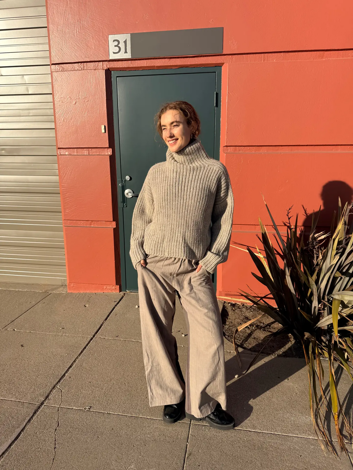 Parton Handwoven Cotton Pants - Grey & Chocolate
