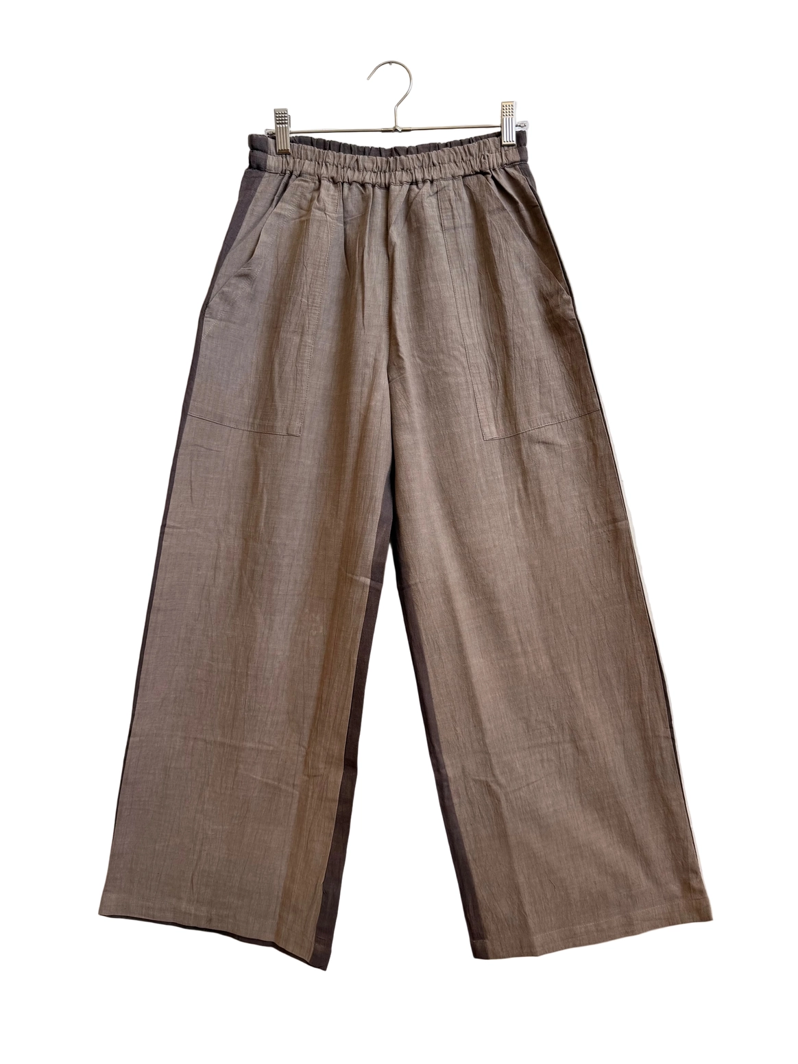Parton Handwoven Cotton Pants - Grey & Chocolate
