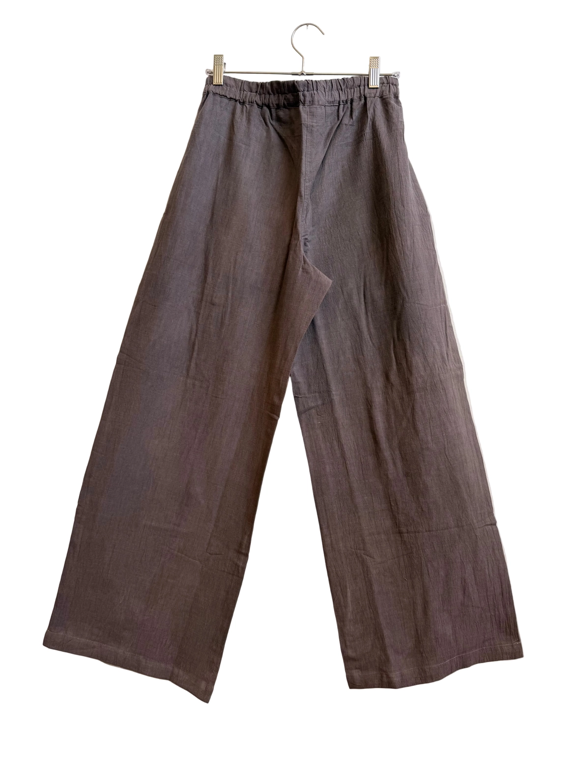 Parton Handwoven Cotton Pants - Grey & Chocolate