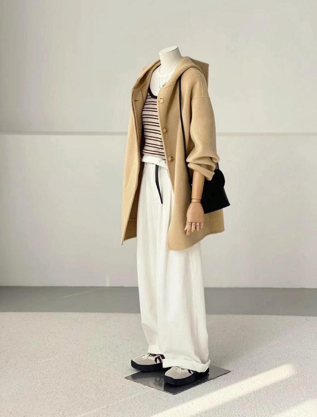 Sera Wool Hooded Coat - Mustard