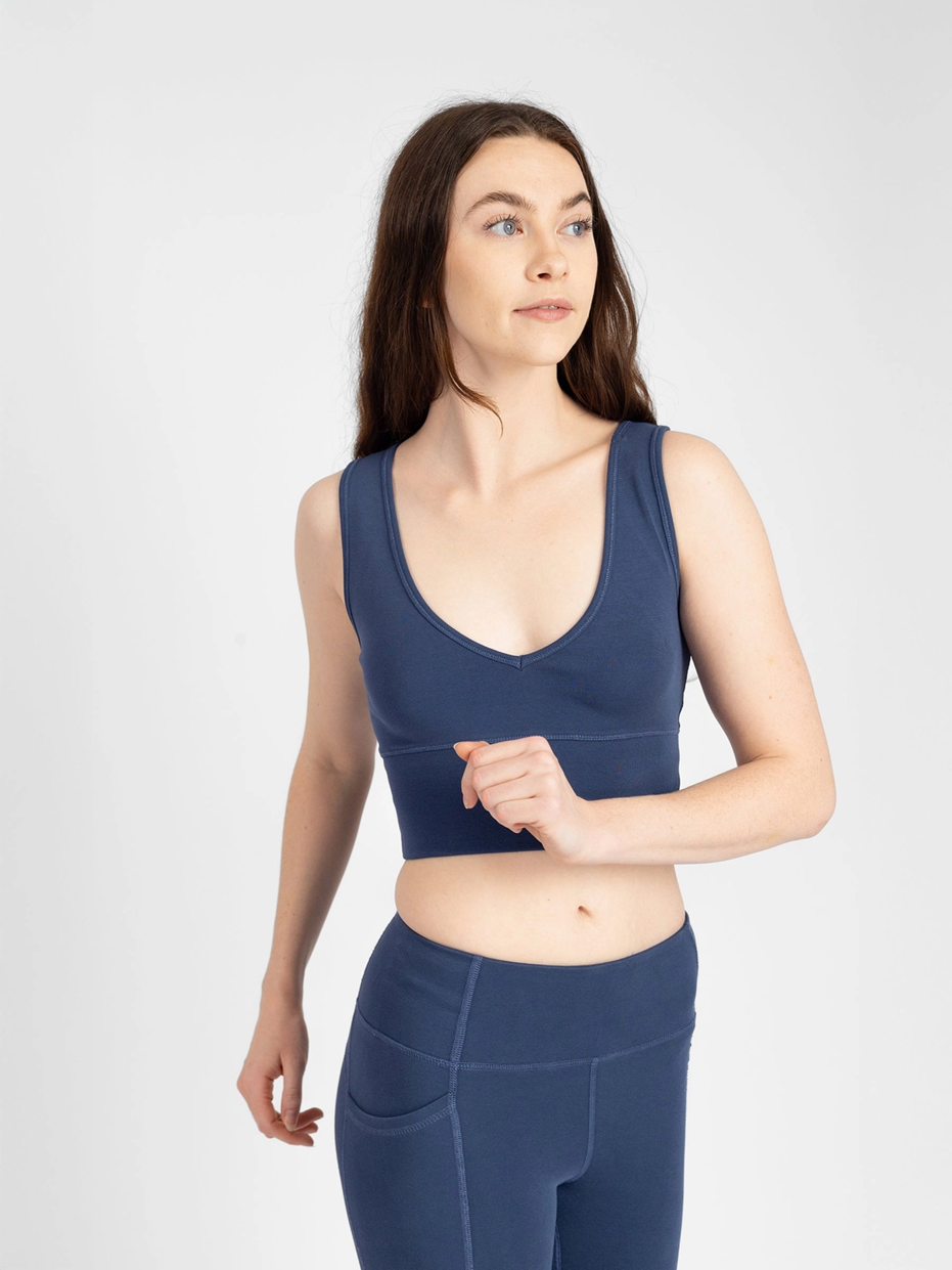 Blueberry Bliss Reversible Crop Tank