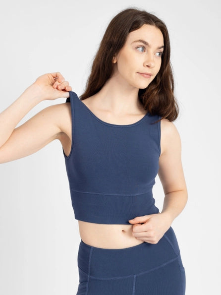 Blueberry Bliss Reversible Crop Tank