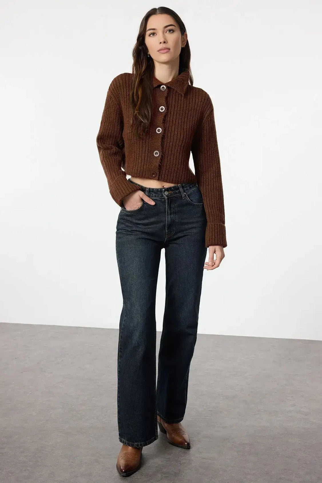 Cashmere Cropped Cardigan