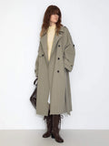 Oversized Raglan Sleeve Cotton Trench