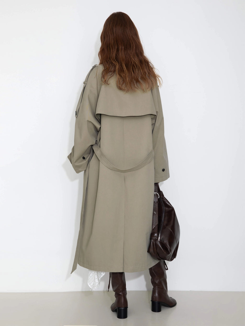 Oversized Raglan Sleeve Cotton Trench