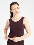 Espresso Reversible Crop Tank