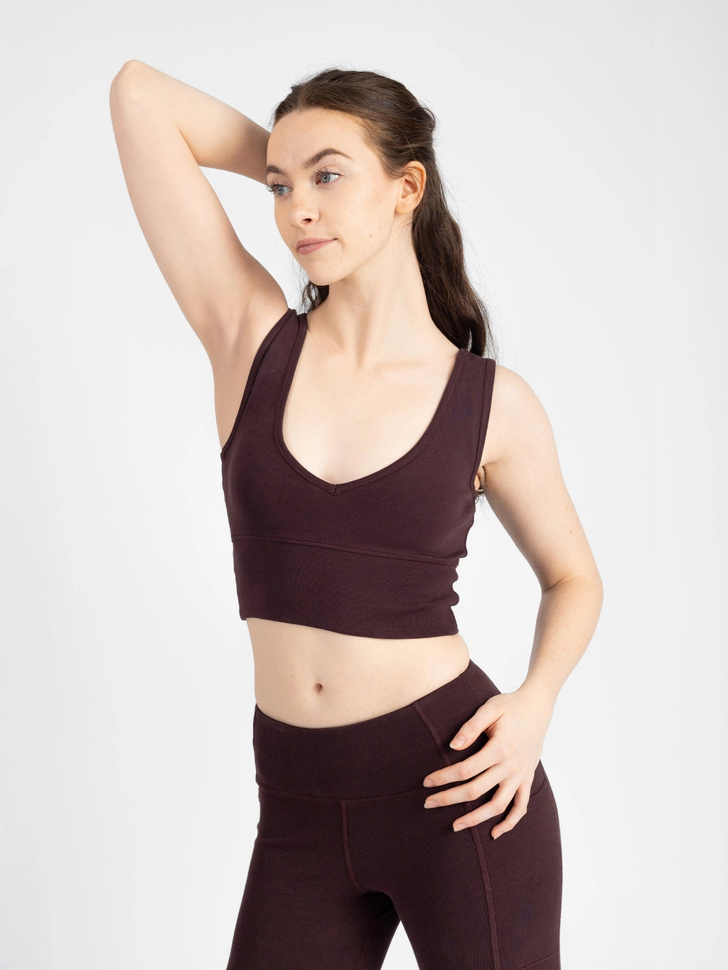 Espresso Reversible Crop Tank