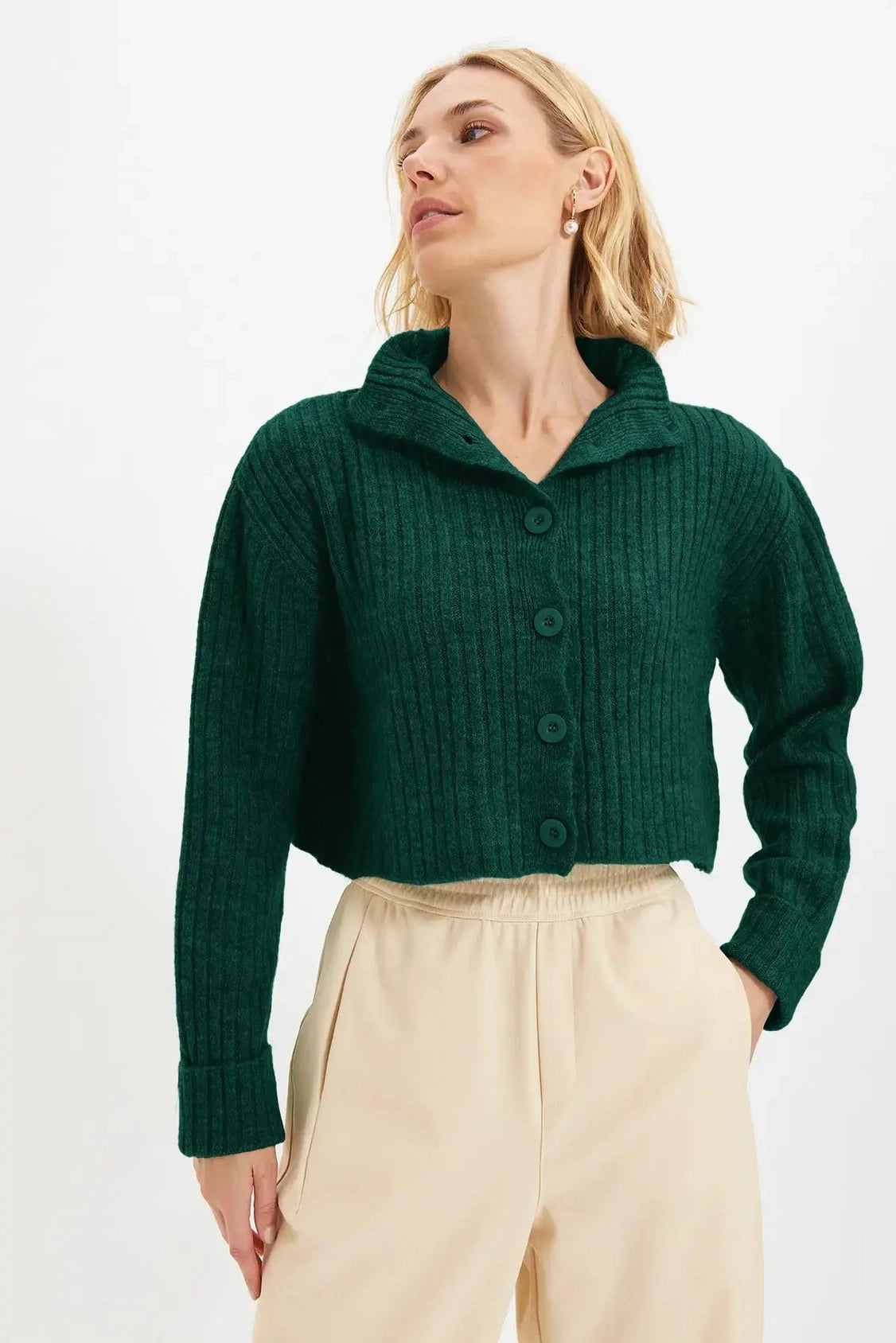 Cashmere Cropped Cardigan