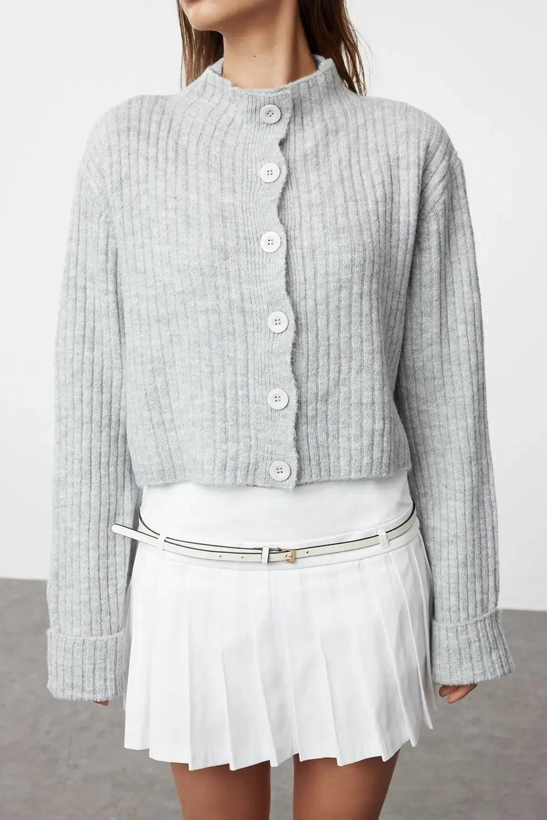 Cashmere Cropped Cardigan