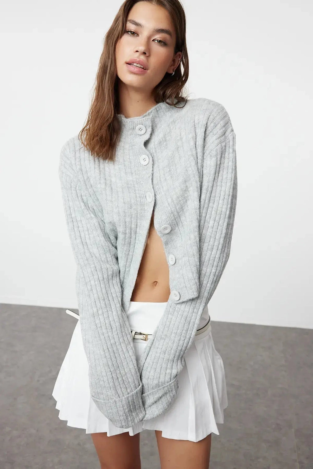 Cashmere Cropped Cardigan