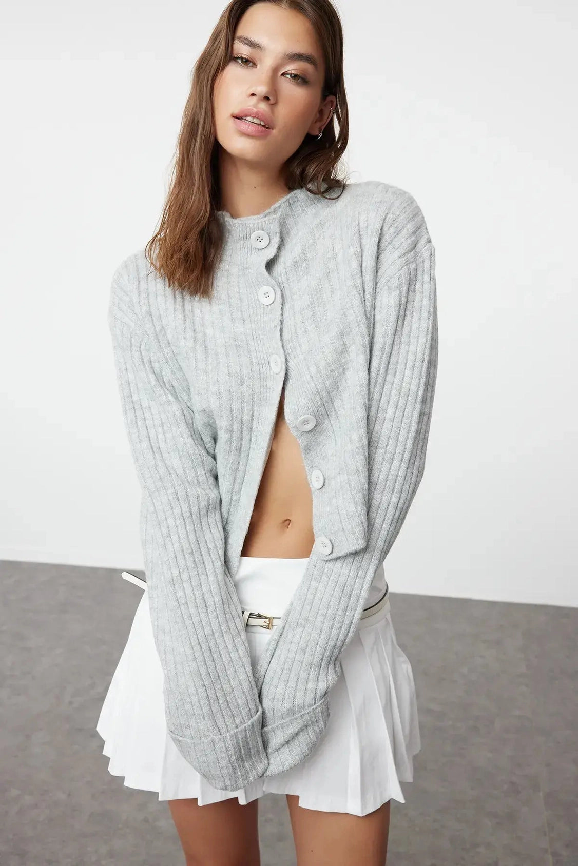 Cashmere Cropped Cardigan