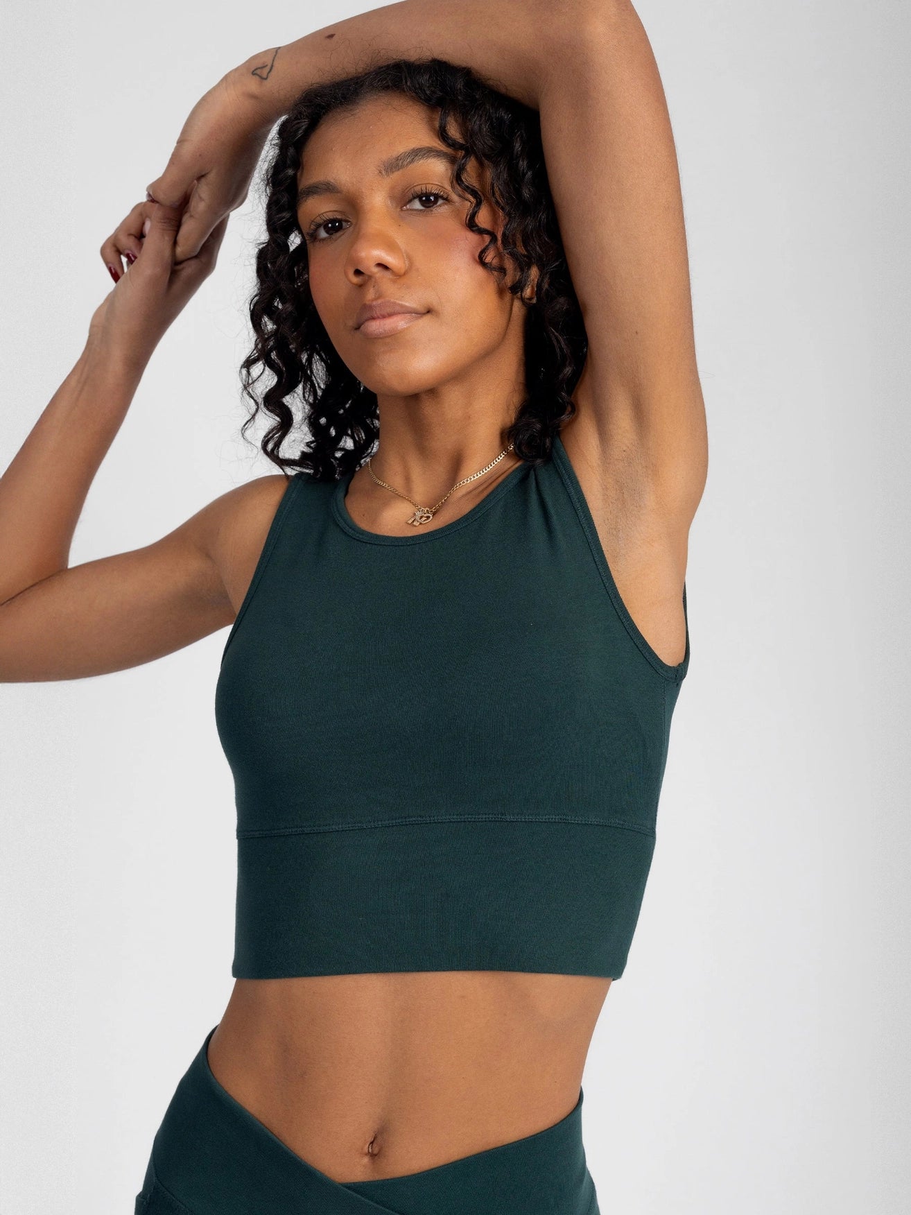 Monstera Reversible Crop Tank