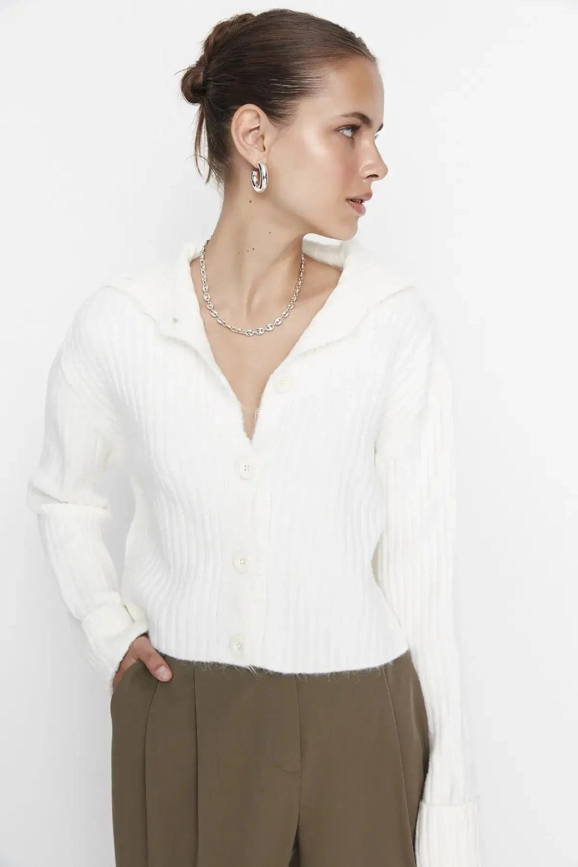 Cashmere Cropped Cardigan